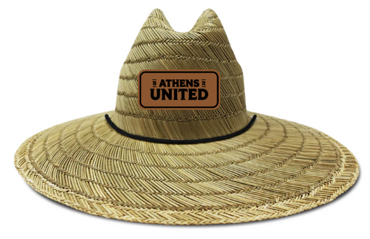 Leather Patch Straw Hat
