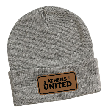 Leather Patch Beanie