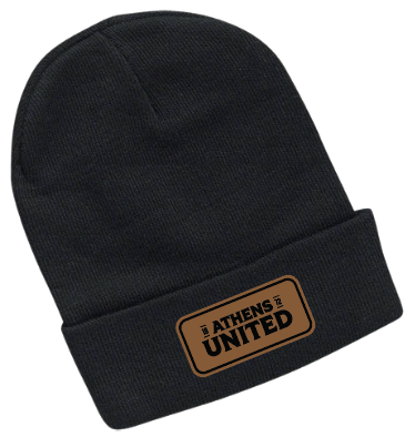 Leather Patch Beanie
